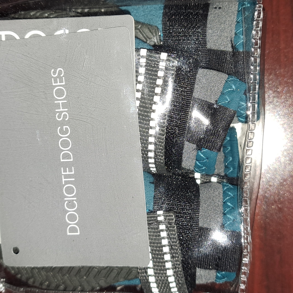 Dociote Dog Shoes in Black and Teal